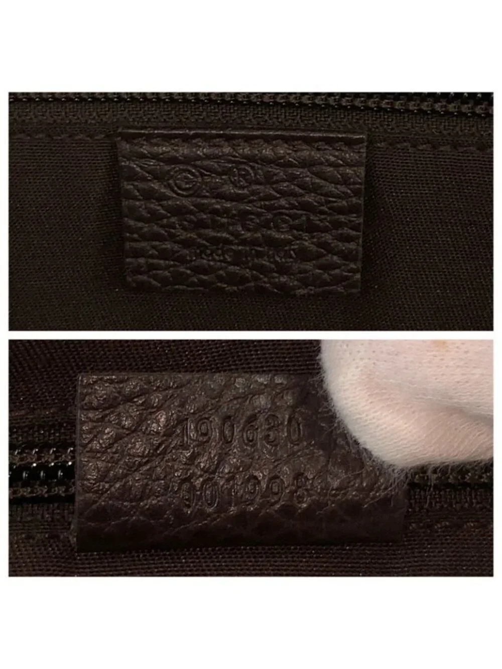 Gucci GG Crystal Beige Dark Brown Business Bag